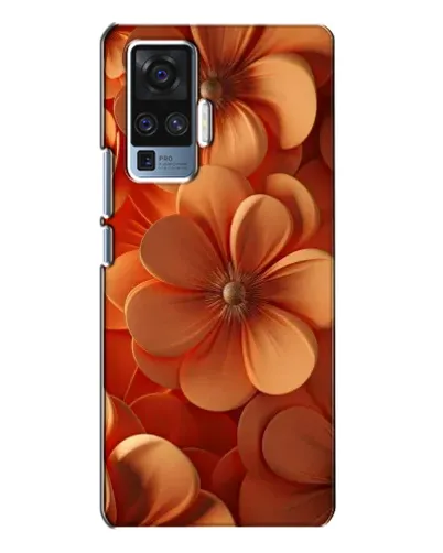 Чехол для Vivo X50 Pro с картинкой «Оранжевый макро цветок»