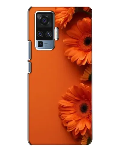 Чехол для Vivo X50 Pro с картинкой «Оранжевые герберы»