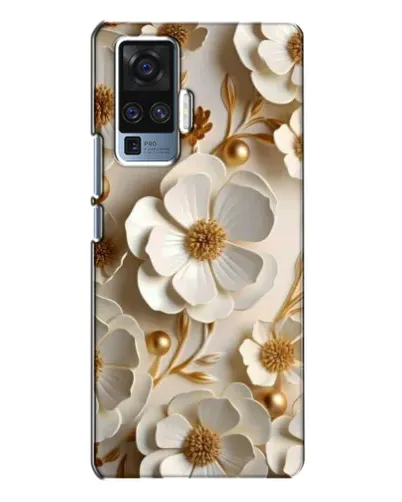 Чехол для Vivo X50 Pro с картинкой «Белие бумажние  цвети»