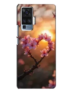 Чохол для Vivo X50 Pro з картинкою «Рожевий цвіт сердечко на тлі заходу» Чохол для Vivo X50 Pro з картинкою «Рожевий цвіт сердечко на тлі заходу»