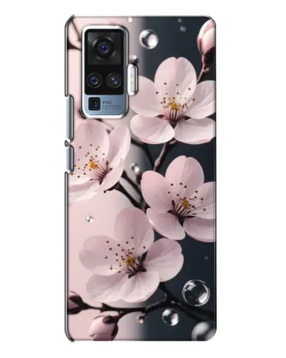 Чехол для Vivo X50 Pro с картинкой «Нежная сакура и капли» Чехол для Vivo X50 Pro с картинкой «Нежная сакура и капли»
