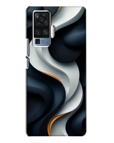 Чехол для Vivo X50 Pro с картинкой «Объемные черно-белые ленты» Чехол для Vivo X50 Pro с картинкой «Объемные черно-белые ленты»
