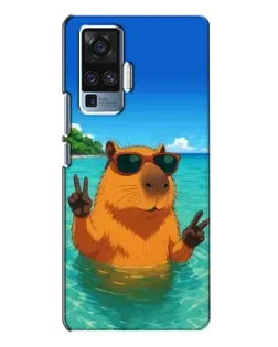 Чехол для Vivo X50 Pro с картинкой «Морская капибара»