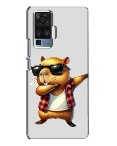 Чехол для Vivo X50 Pro с картинкой «Капибара рэпер даб»