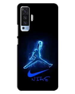 Чехол для Vivo X50 с картинкой «Jordan Neon Blue»