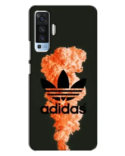 Чехол для Vivo X50 с картинкой «Оранжевый дым Adidas»