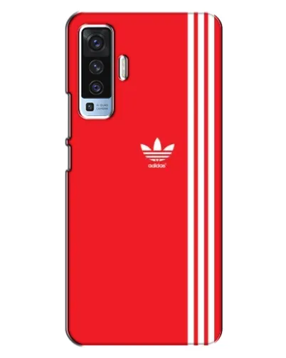 Чехол для Vivo X50 с картинкой «Красный минимализм Adidas»