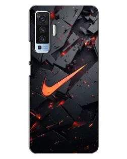 Чехол для Vivo X50 с картинкой «Nike — эффект разломов» Чехол для Vivo X50 с картинкой «Nike — эффект разломов»