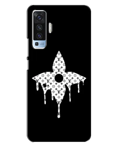 Чехол для Vivo X50 с картинкой «Цветочная монограмма»