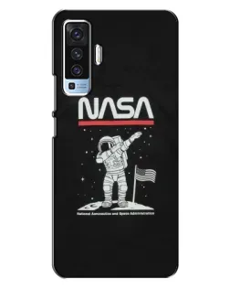 Чехол для Vivo X50 с картинкой «NASA — шагаем по Луне»