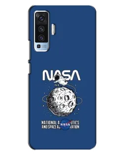 Чехол для Vivo X50 с картинкой «NASA — лунная миссия»