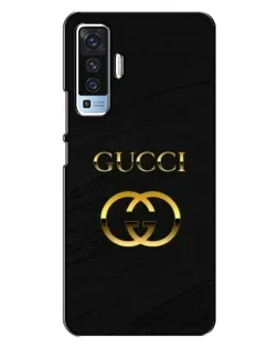 Чохол для Vivo X50 з картинкою «Золотий логотип Gucci»