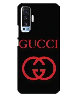 Чохол для Vivo X50 з картинкою «Gucci — червоний логотип»