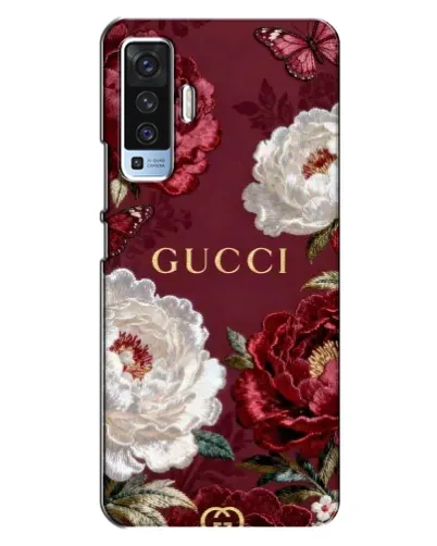 Чехол для Vivo X50 с картинкой «Gucci — бордовые розы» Чехол для Vivo X50 с картинкой «Gucci — бордовые розы»