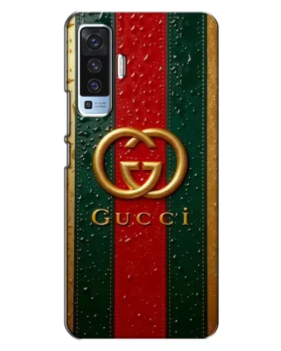 Чехол для Vivo X50 с картинкой «Gucci — фирменная полоса и золото» Чехол для Vivo X50 с картинкой «Gucci — фирменная полоса и золото»