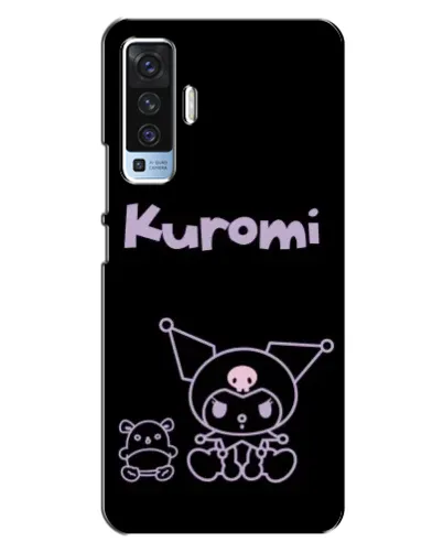 Чехол для Vivo X50 с картинкой «Kuromi — черный минимализм»