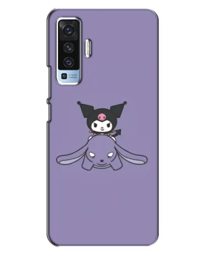 Чехол для Vivo X50 с картинкой «Kuromi на лиловом фоне»