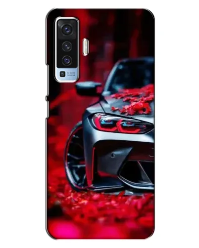 Чехол для Vivo X50 с картинкой «Спортивная BMW и цветы» Чехол для Vivo X50 с картинкой «Спортивная BMW и цветы»