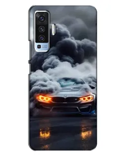 Чехол для Vivo X50 с картинкой «BMW в дыму»