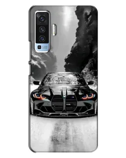 Чехол для Vivo X50 с картинкой «BMW — акварельный дрифт»