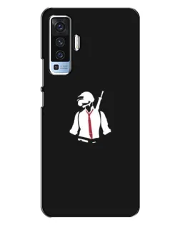 Чехол для Vivo X50 с картинкой «PUBG — силуэт воина»