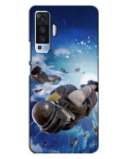 Чехол для Vivo X50 с картинкой «Десант PUBG — прыжок»