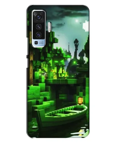 Чехол для Vivo X50 с картинкой «Minecraft лесной пейзаж»