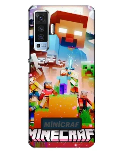 Чехол для Vivo X50 с картинкой «Minecraft герои игры»
