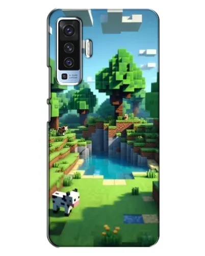 Чехол для Vivo X50 с картинкой «Minecraft летний день»