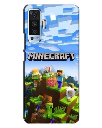 Чехол для Vivo X50 с картинкой «Minecraft классический мир»