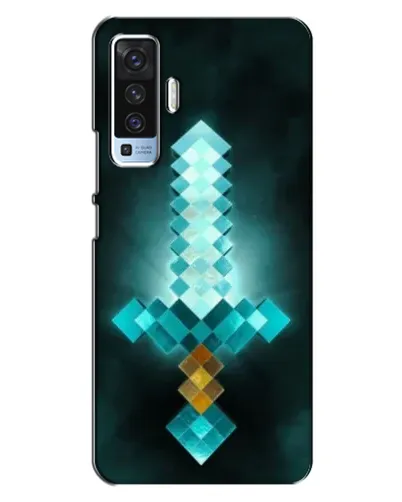Чехол для Vivo X50 с картинкой «Алмазный меч неон»