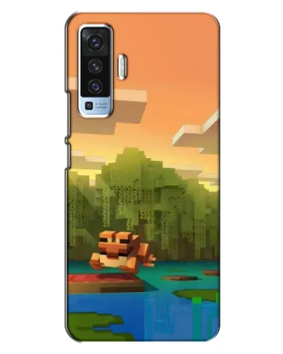 Чехол для Vivo X50 с картинкой «Майнкрафт закат солнца»