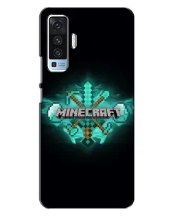 Чехол для Vivo X50 с картинкой «Minecraft Diamond лого»