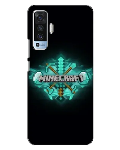 Чехол для Vivo X50 с картинкой «Minecraft Diamond лого»