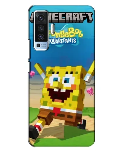 Чехол для Vivo X50 с картинкой «Губка Боб Minecraft» Чехол для Vivo X50 с картинкой «Губка Боб Minecraft»