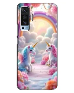 Чехол для Vivo X50 с картинкой «Радуга и единороги» Чехол для Vivo X50 с картинкой «Радуга и единороги»