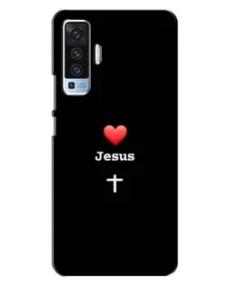 Чехол для Vivo X50 с картинкой «Сердце - Jesus» Чехол для Vivo X50 с картинкой «Сердце - Jesus»