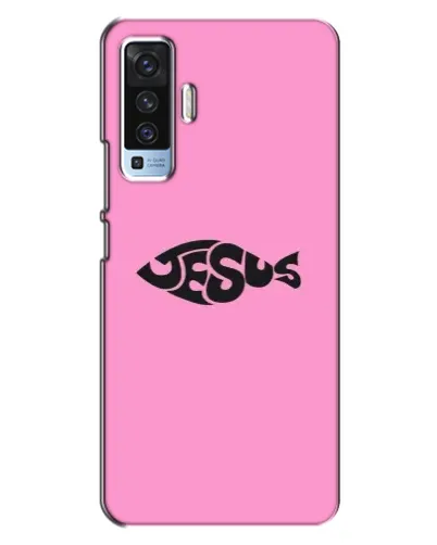 Чехол для Vivo X50 с картинкой «Розовый символ Jesus» Чехол для Vivo X50 с картинкой «Розовый символ Jesus»