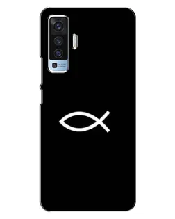 Чехол для Vivo X50 с картинкой «Символ рыбы Jesus»