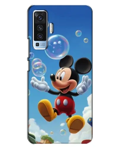 Чехол для Vivo X50 с картинкой «Mickey и мыльные пузыри»
