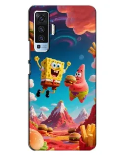 Чехол для Vivo X50 с картинкой «Космический фастфуд»
