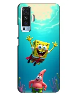 Чехол для Vivo X50 с картинкой «Спанч Боб под водой»