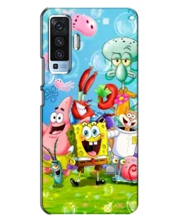 Чехол для Vivo X50 с картинкой «Губка Боб и друзья»