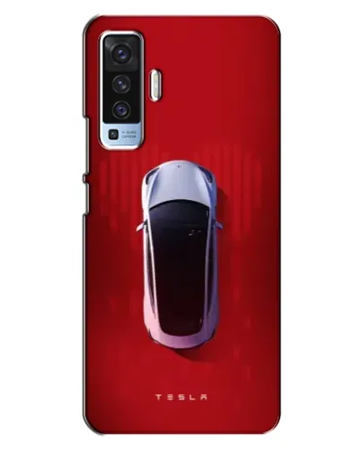 Чехол для Vivo X50 с картинкой «Tesla Top View»
