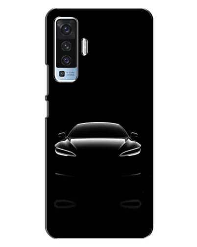 Чехол для Vivo X50 с картинкой «Силуэт Tesla Night»