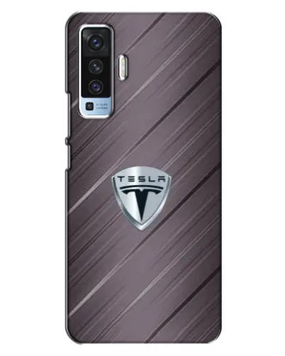 Чехол для Vivo X50 с картинкой «Металлическая текстура Tesla»
