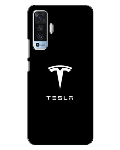 Чехол для Vivo X50 с картинкой «Tesla White Logo»