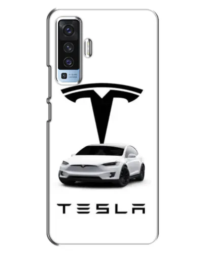 Чехол для Vivo X50 с картинкой «Tesla White Style»