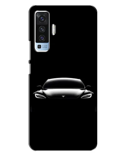Чехол для Vivo X50 с картинкой «Фары Tesla Night»