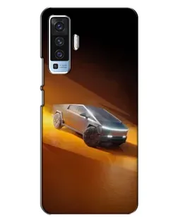 Чехол для Vivo X50 с картинкой «Cybertruck в пустыне»